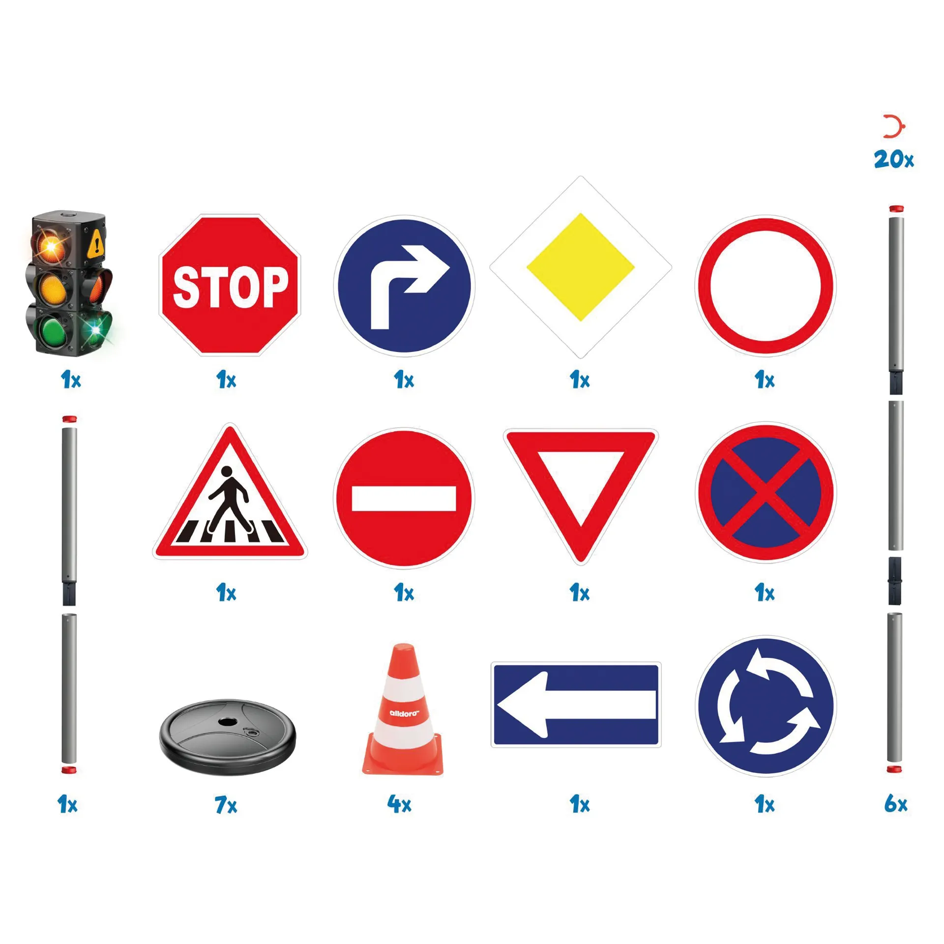 Set "Verkehrszeichen" XXL, 49-tlg.