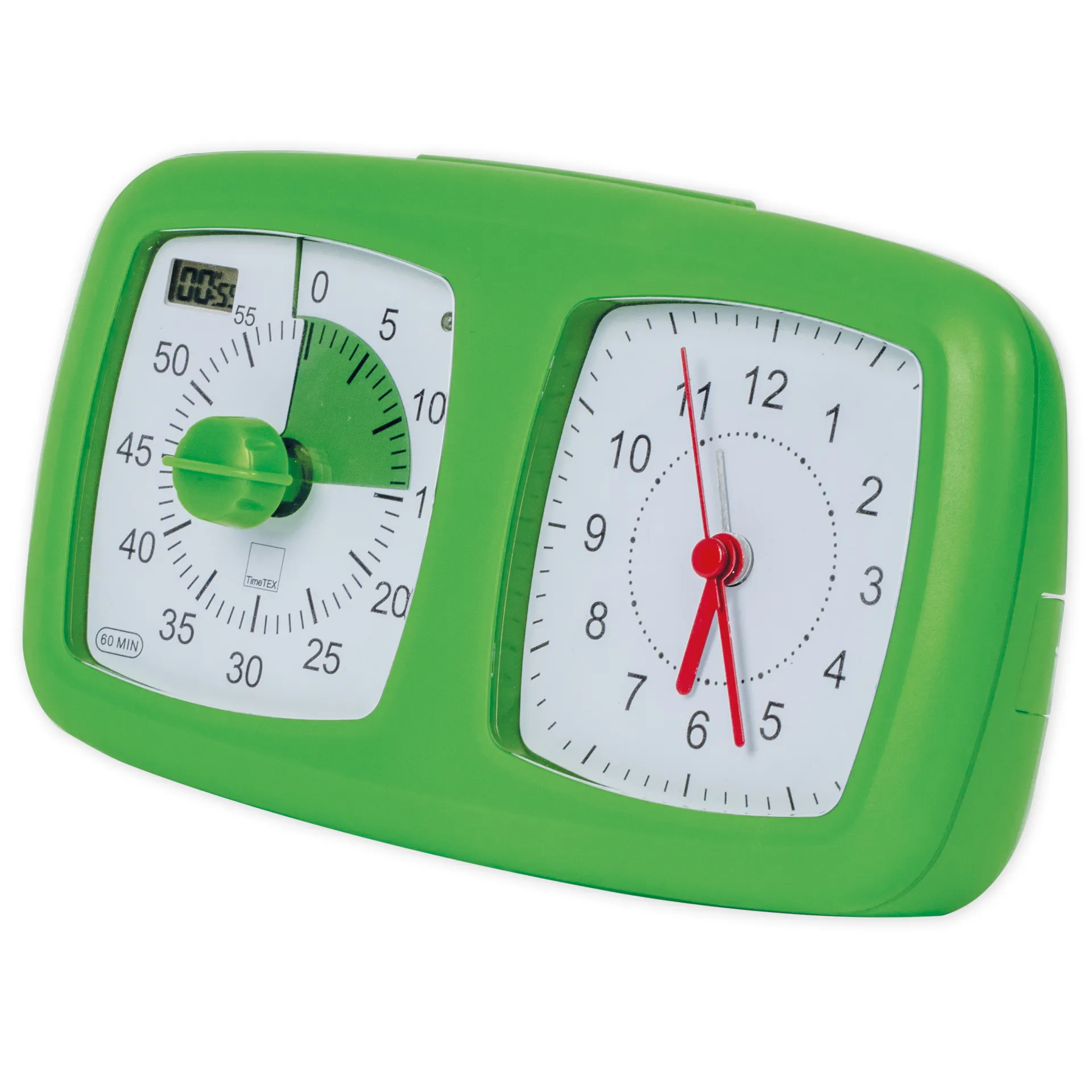 TimeTEX Silent 4-i-1 Timer, grøn, 18x10 cm