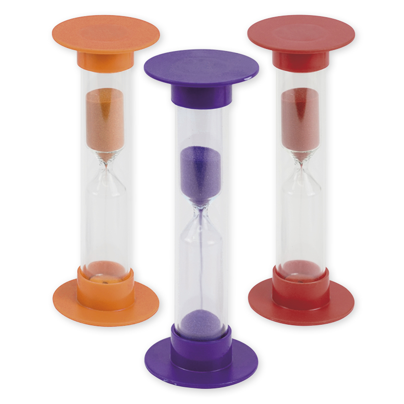 Set de clepsidre "L", 3 piese, înălțime 14,5 cm, ø 5 cm (10/15/20 minute)