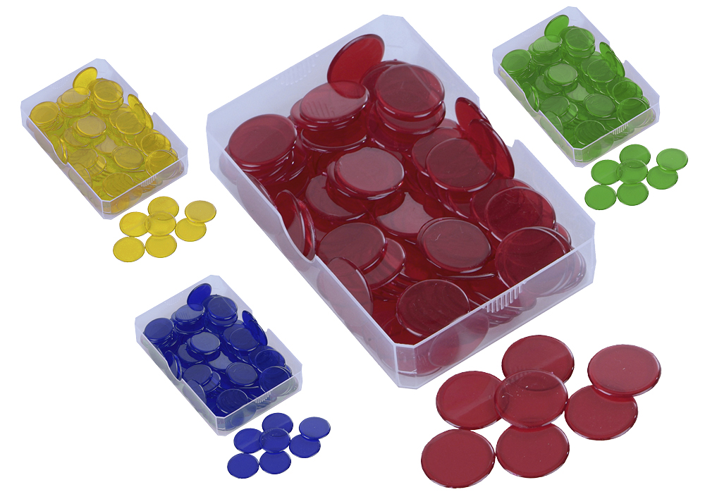 Hagemann Kunststoff Plättchen transparent, einfarbig, 100 Stück in Box