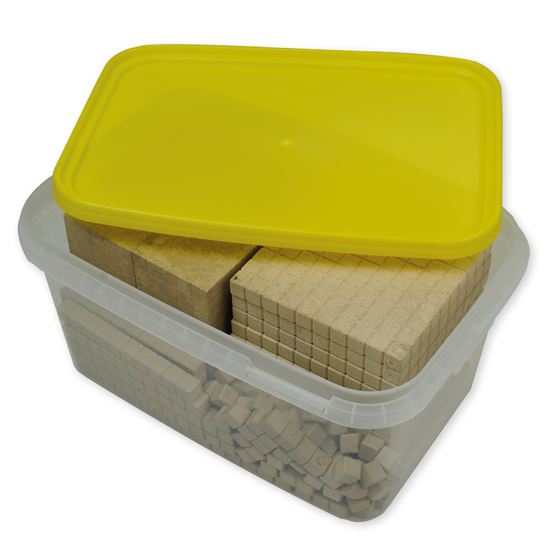 Dienes Grundsortiment, 121-tlg., Zahlenraum 1.000, naturfarben, in Stapel-Box