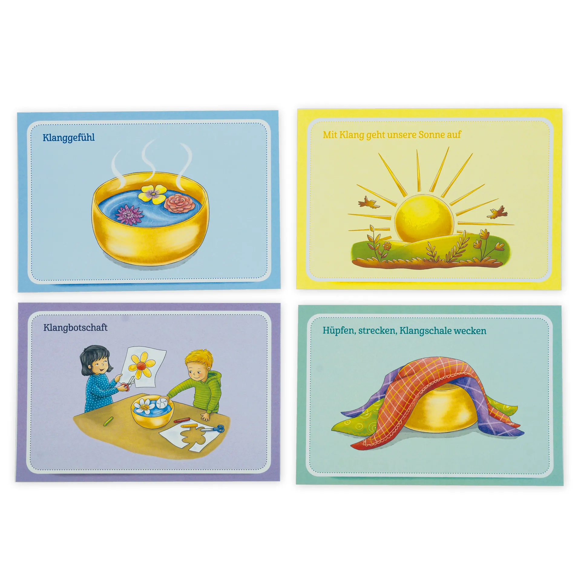 Bildkarten "30 Klangschalenspiele für 4-10 Jahre", 30-tlg.