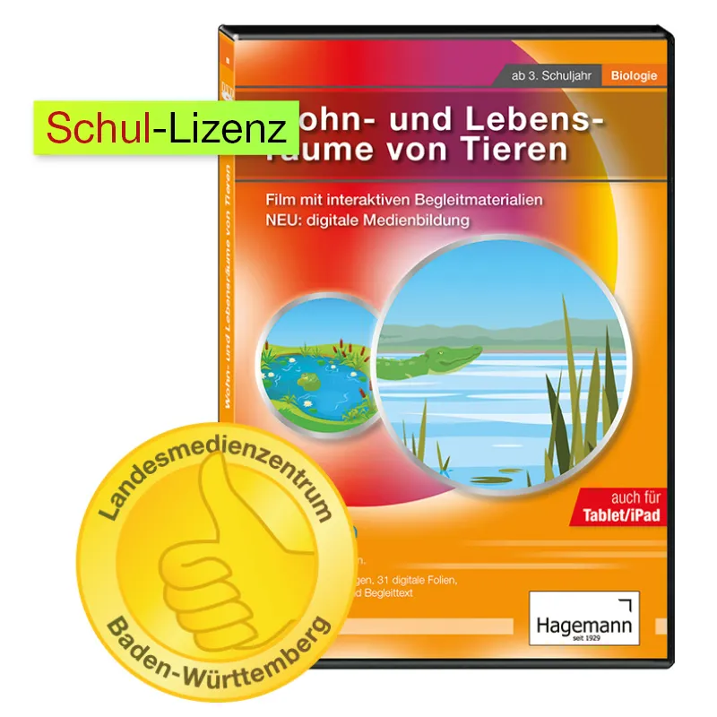 Didaktische DVD "Wohn- und Lebensräume von Tieren", tabletfähig
