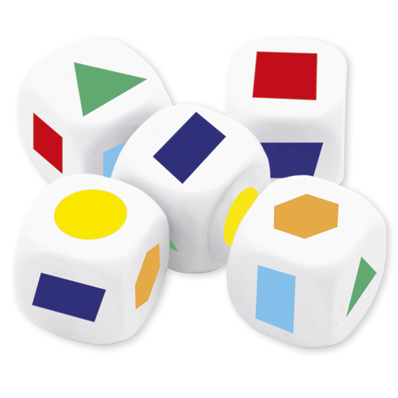 TimeTEX terningsæt "Geometriske former", 5 stk, 22 mm TimeTEX terningsæt "Geometriske former", 5 stk, 22 mm
