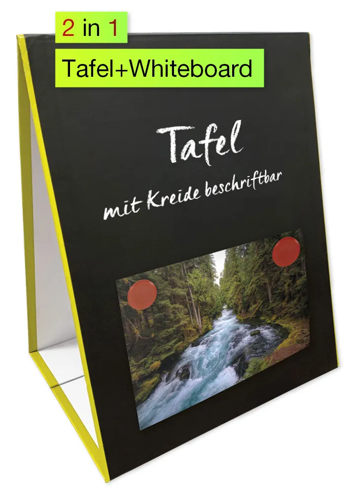 TimeTEX Whiteboard-Tafel "2in1" zum Aufstellen, magnethaftend