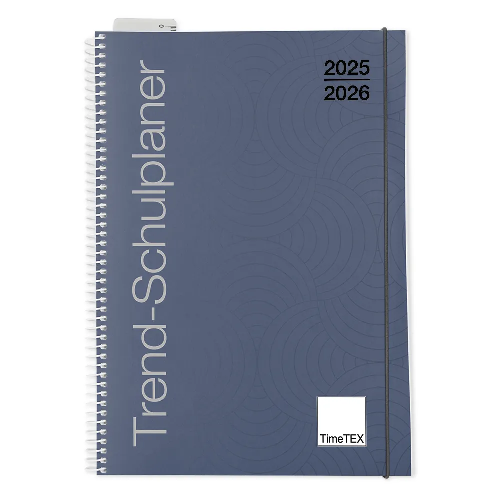 TimeTEX Trend-Schulplaner A4, 2025/2026, nachtblau