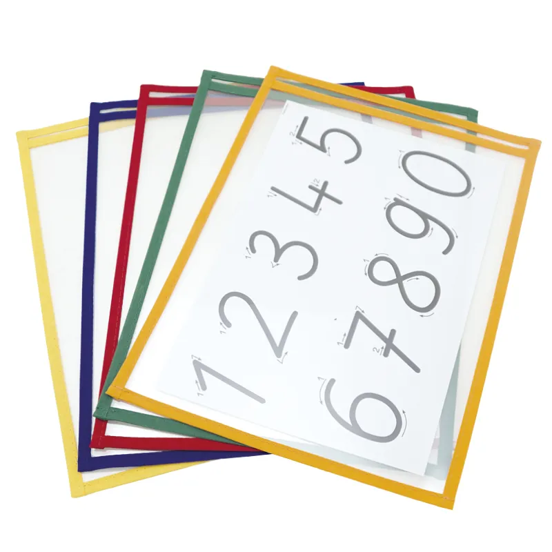 Lern- und Sammeltaschen A5-Plus hochkant, mit Farbeinfassung, 10-tlg.