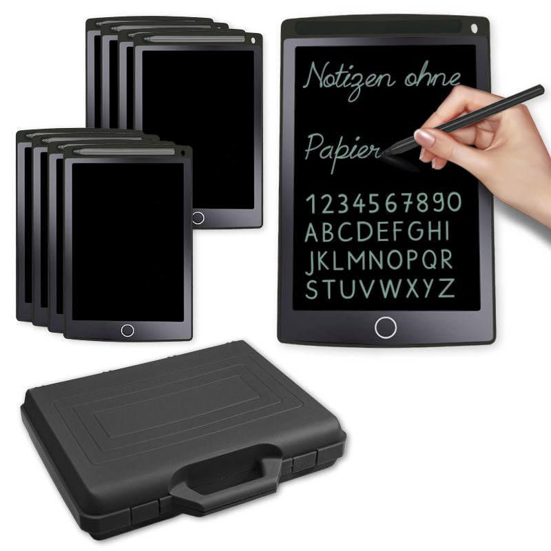 Klassensatz Digitale Schiefertafel SD "A4-XS", 8-tlg., im Koffer