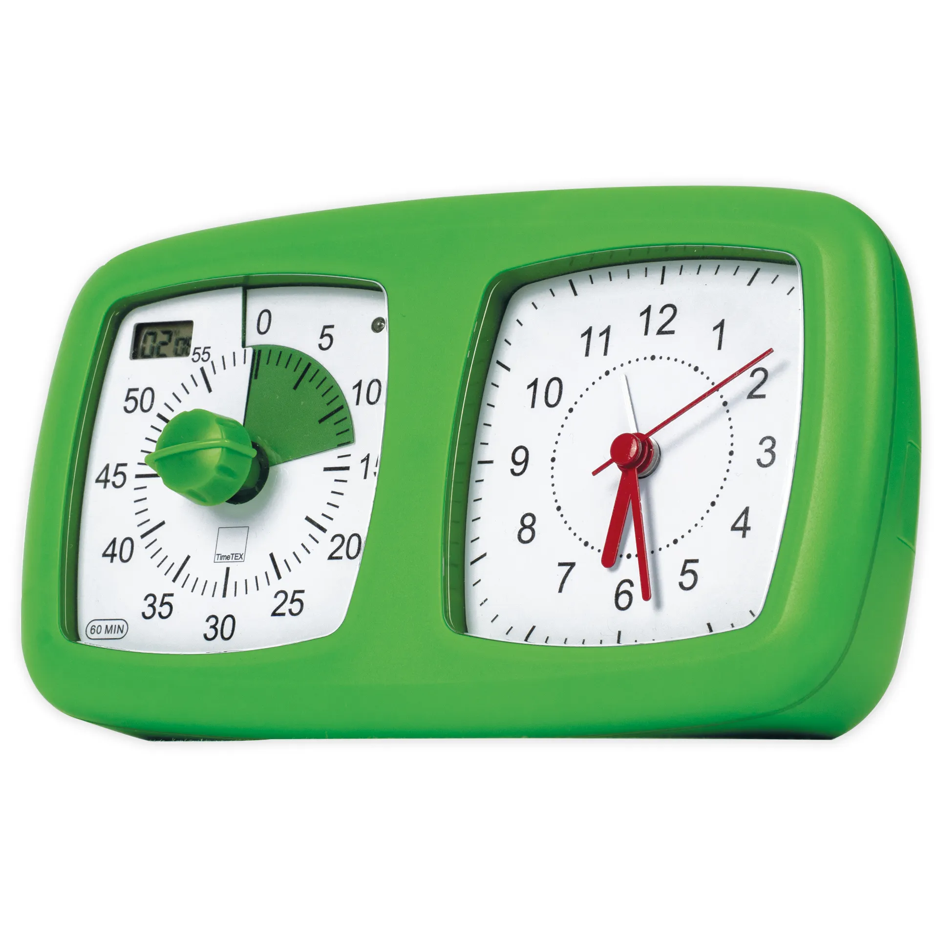 TimeTEX Silent 4-i-1 Timer, grøn, 18x10 cm