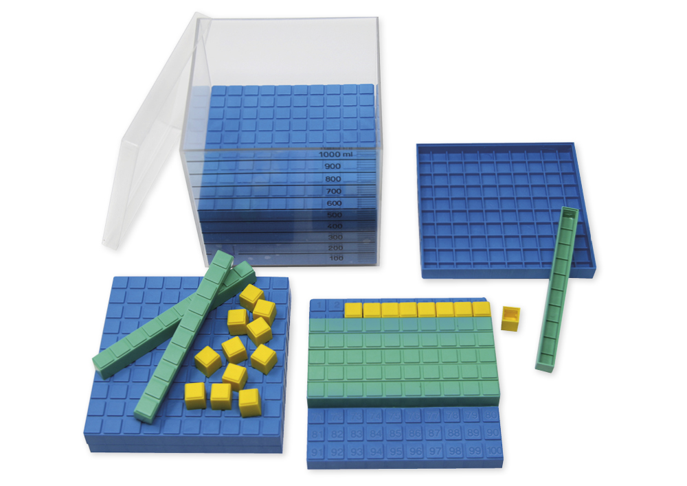 TimeTEX Dienes Kubikdezimeter-Würfel, 28-tlg., aus RE-Plastic