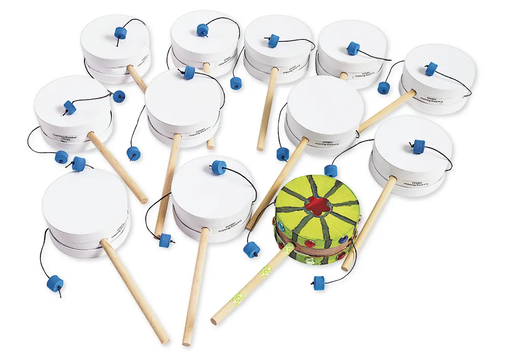 Bastelset "Handdreh-Trommel", 12 Stück