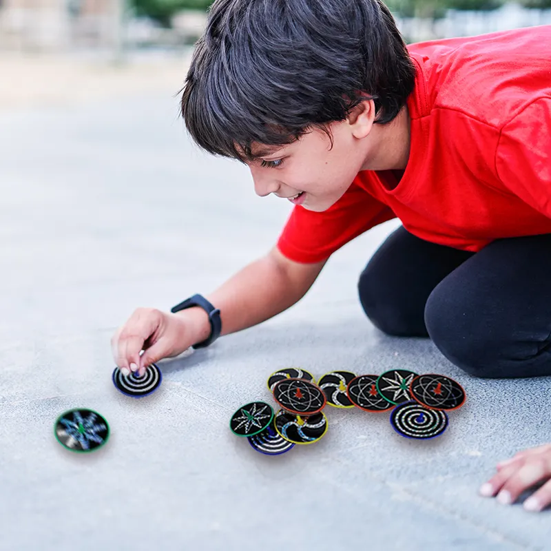 Set Laser-Kreisel aus Kunststoff, 12-tlg.