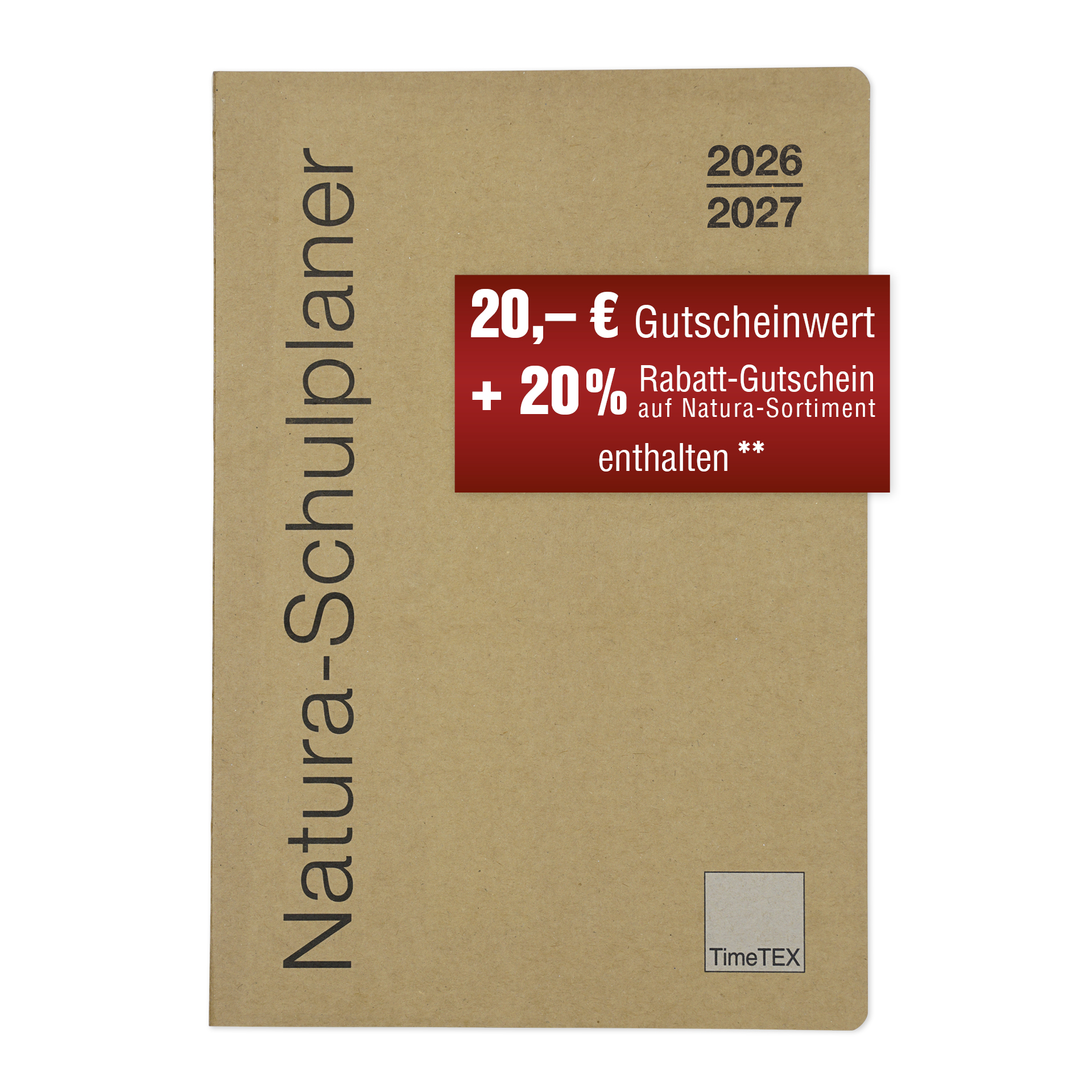 TimeTEX Natura-Schulplaner A4-Plus 2026/2027