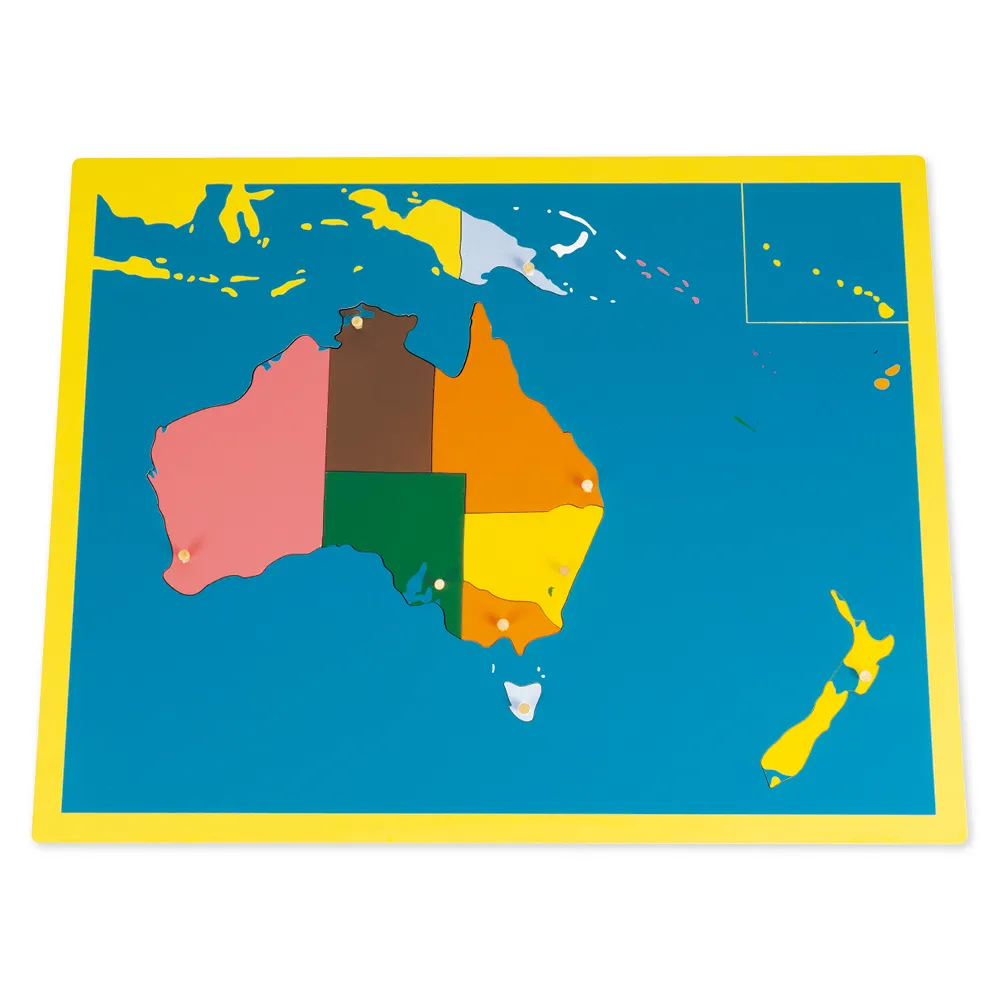 TimeTEX Pusselkarta Oceanien "Montessori Premium"