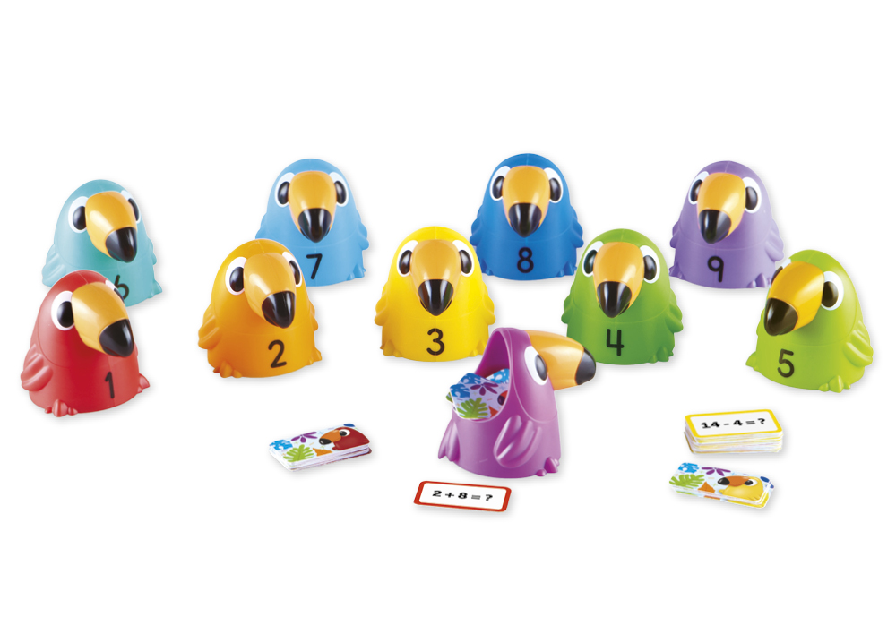 Tukane von 1-10, Erstes Zähl- und Rechenspiel, 130-tlg.