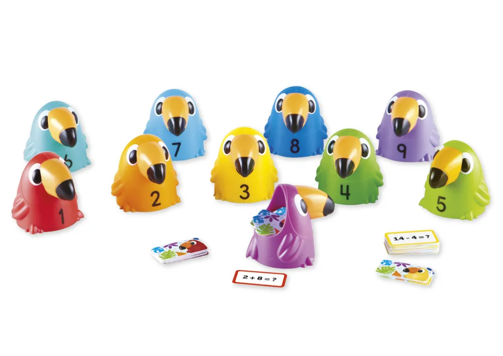 Tukaner från 1-10, första räkning och räknespel, 130 delar.