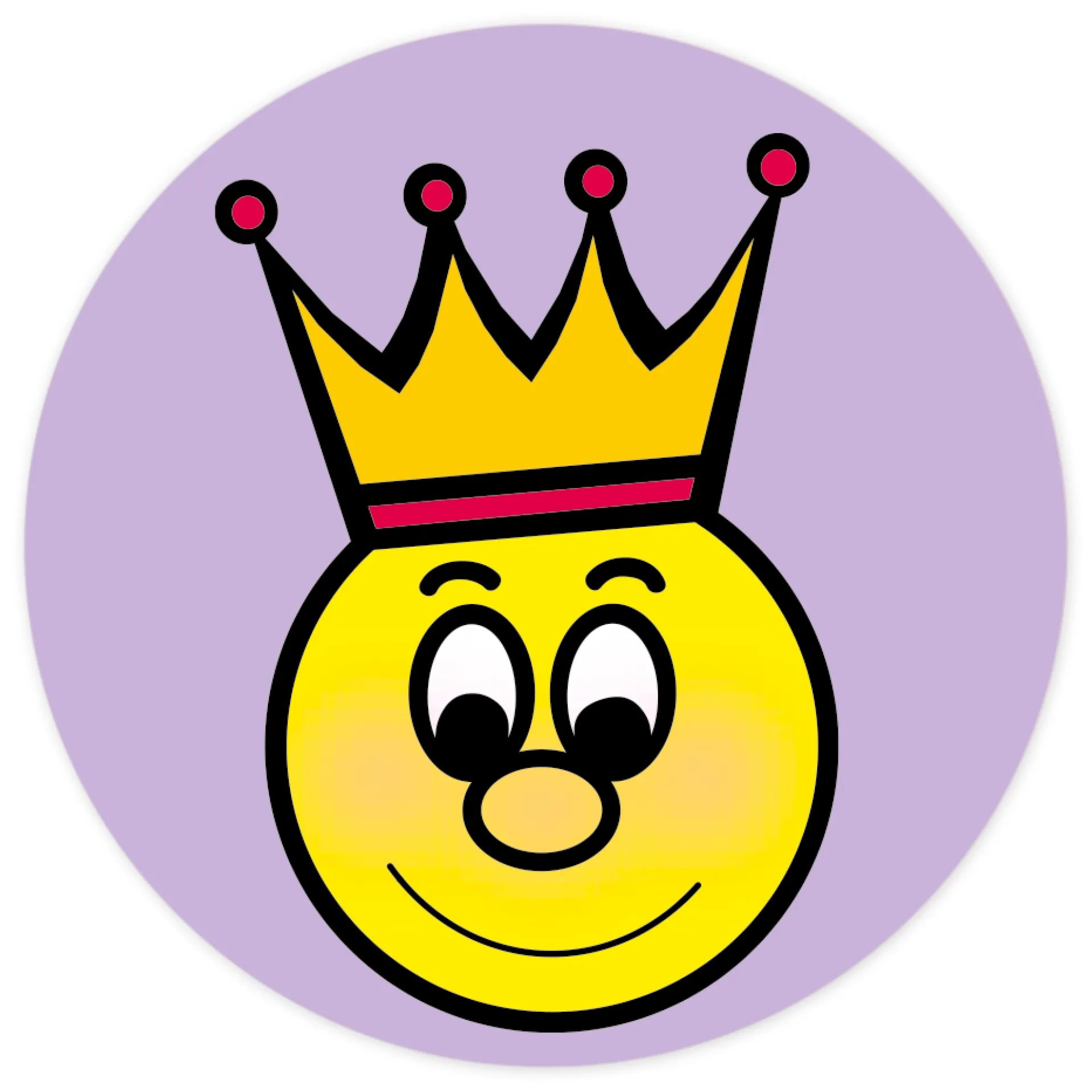 Belobigungs-Aufkleber "Gesicht mit Krone" in Spender-Box, 500 Stück