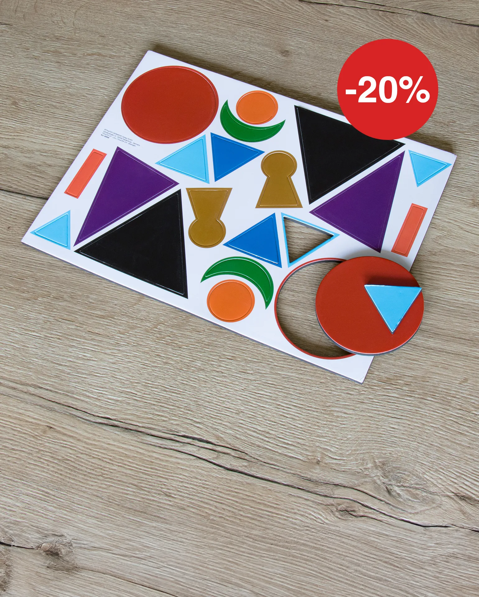 Farbcodierte Wortarten-Symbole in geometrischen Formen magnetisch