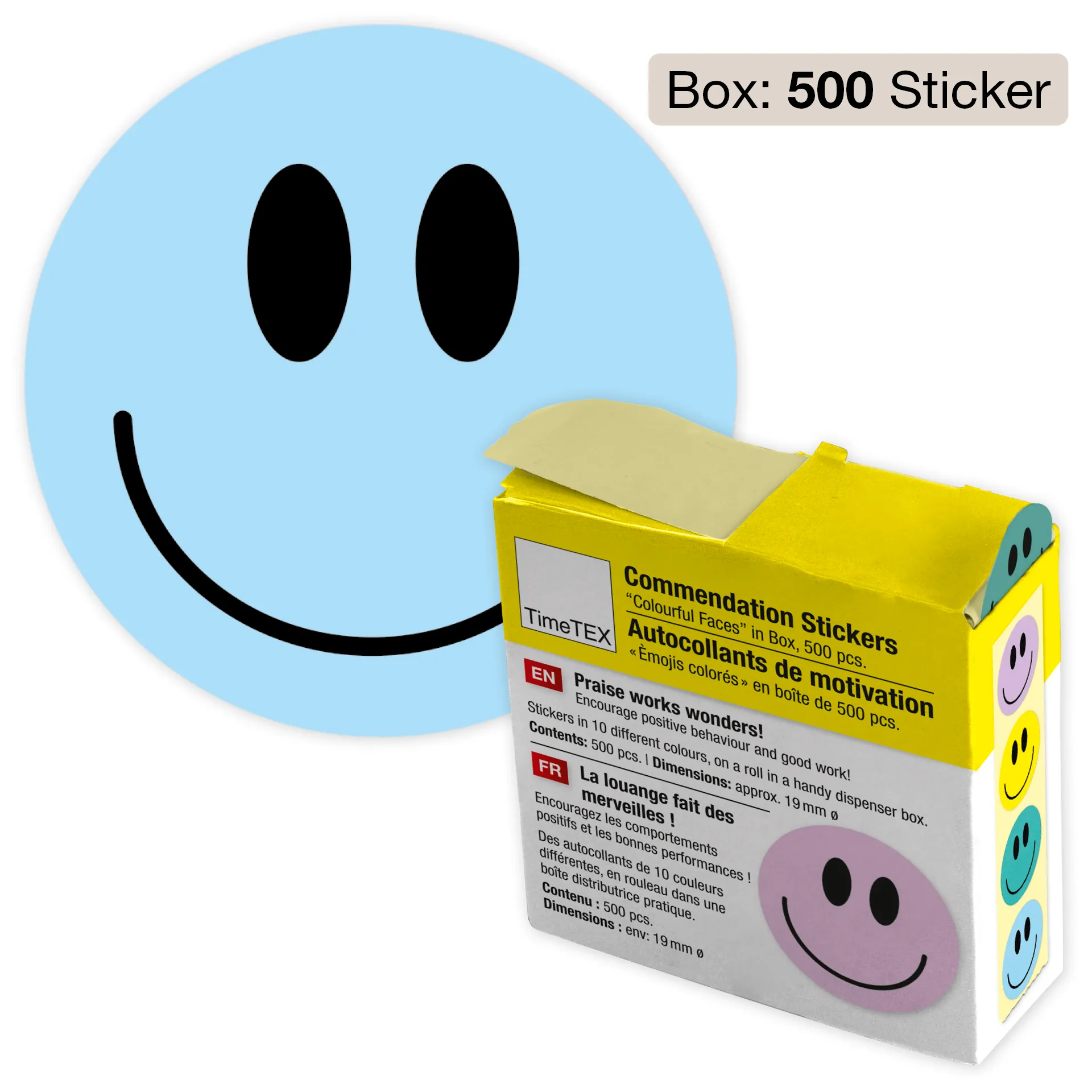 Klistermärker "Färgade ansikten", 560 st