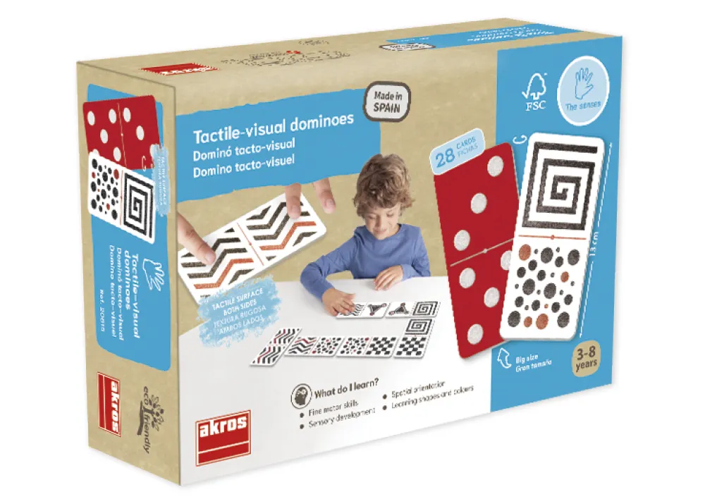 Domino "visuell und taktil", 28-tlg.