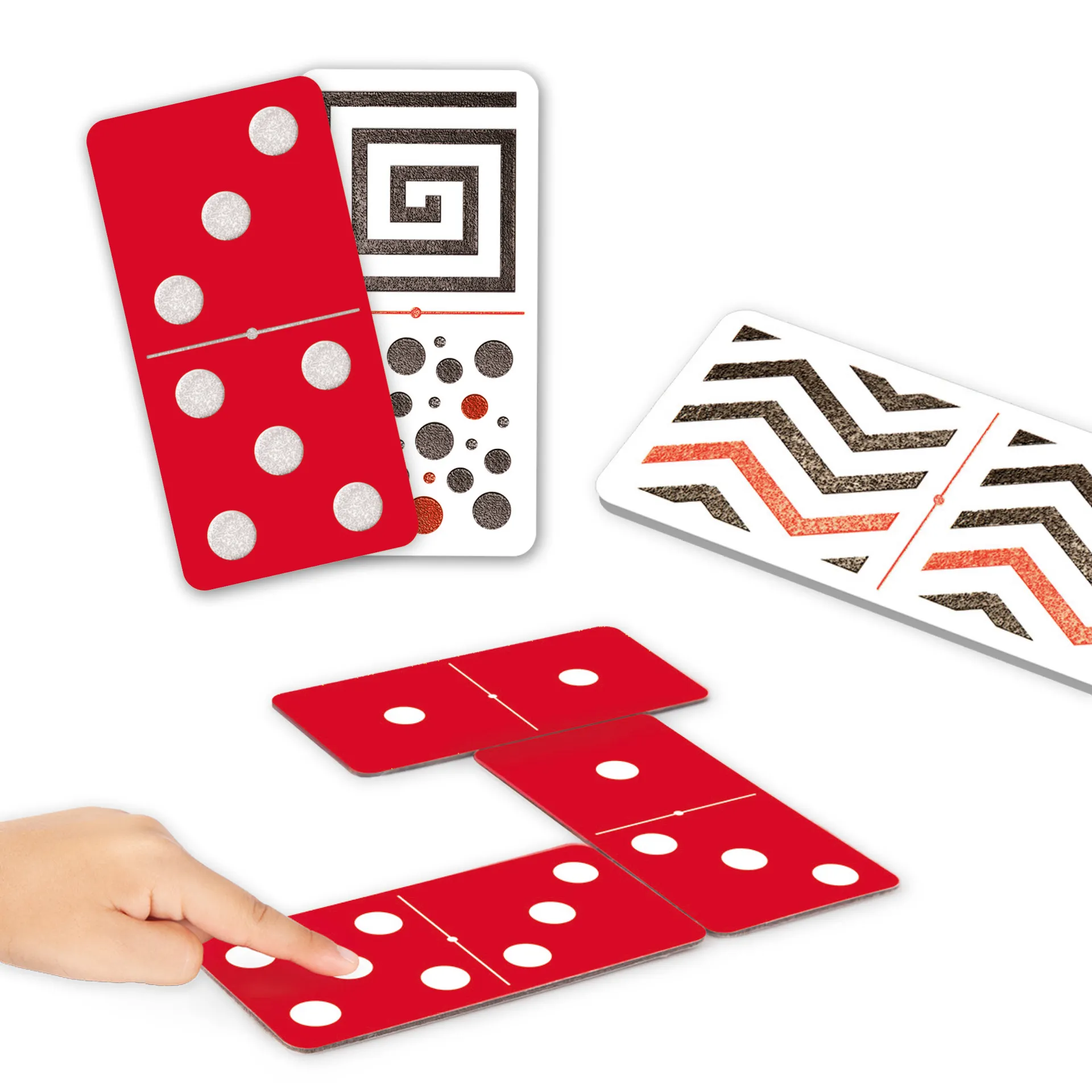 Domino "visueel en tactiel", 28-delig