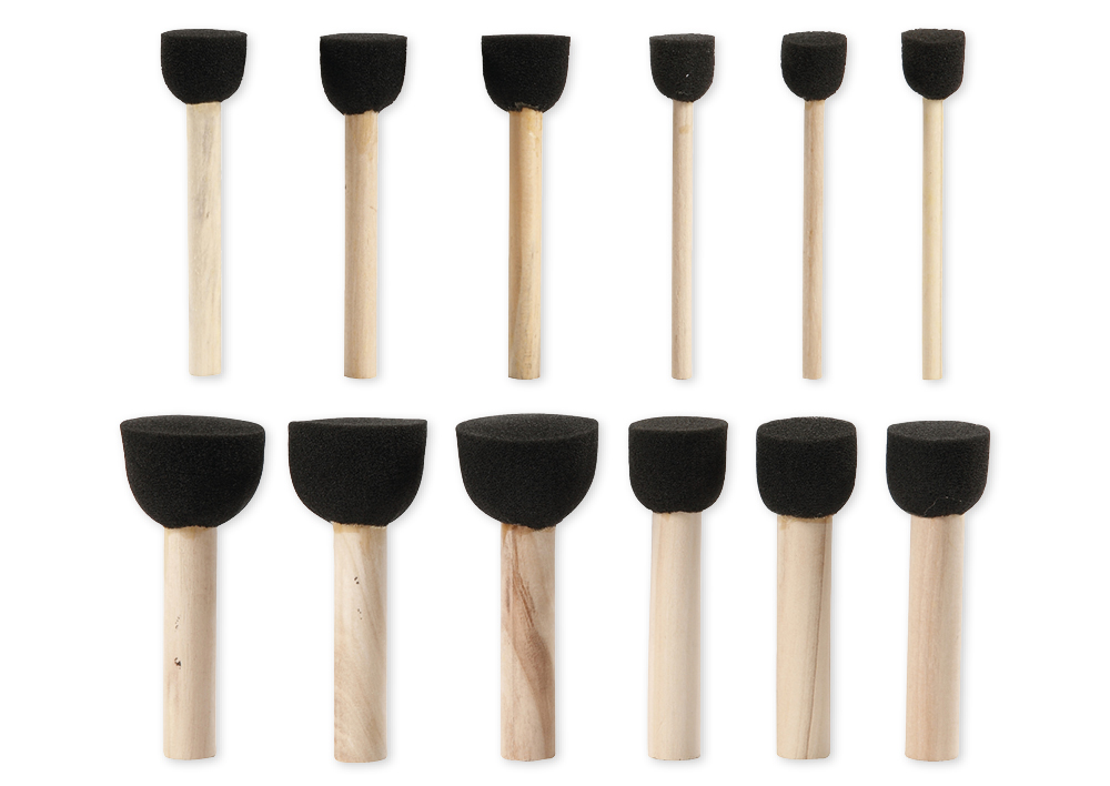 Hagemann Tupfen-Pinsel aus Schaumstoff, 12-tlg.