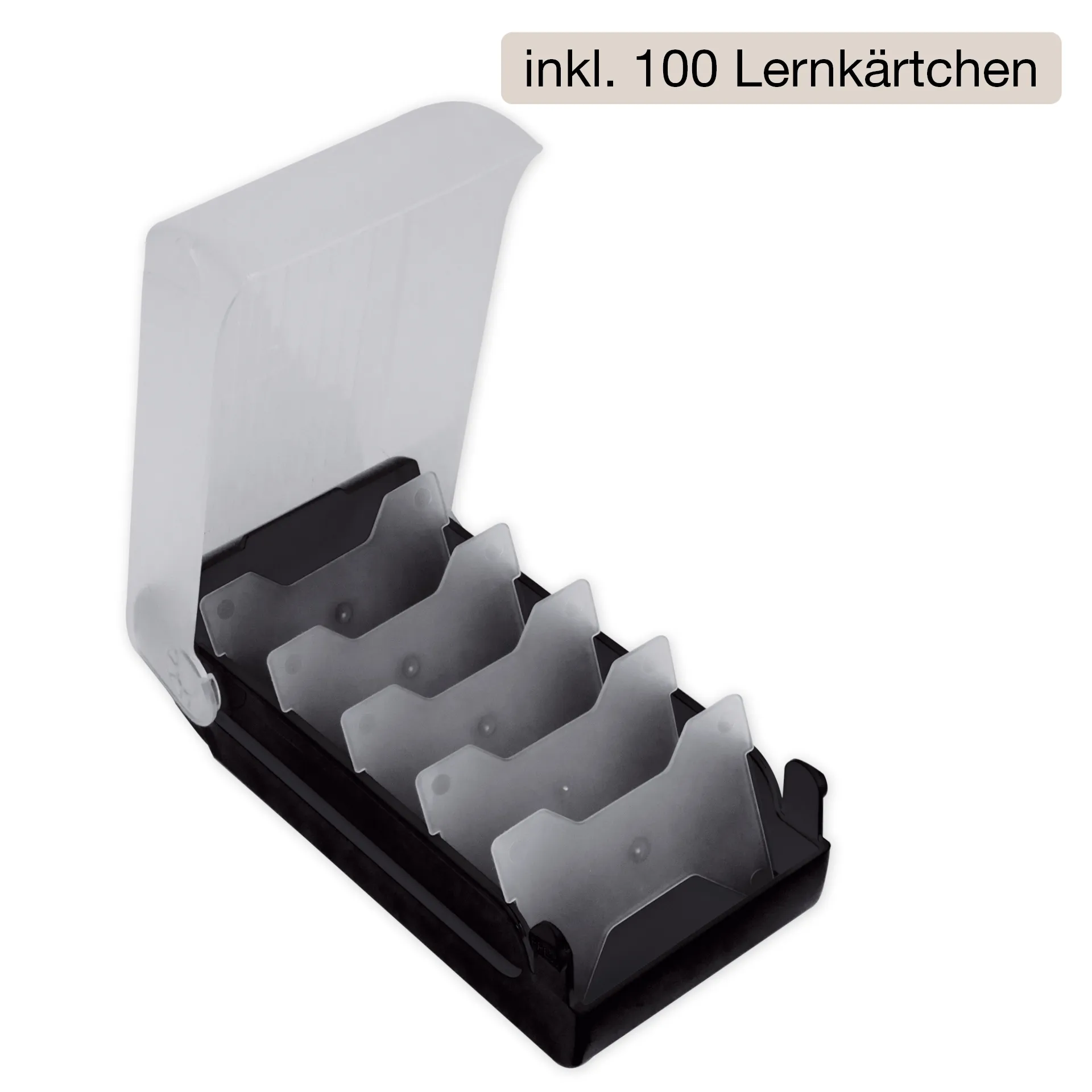 Lernbox A8 Kunststoff mit 100 Lernkärtchen