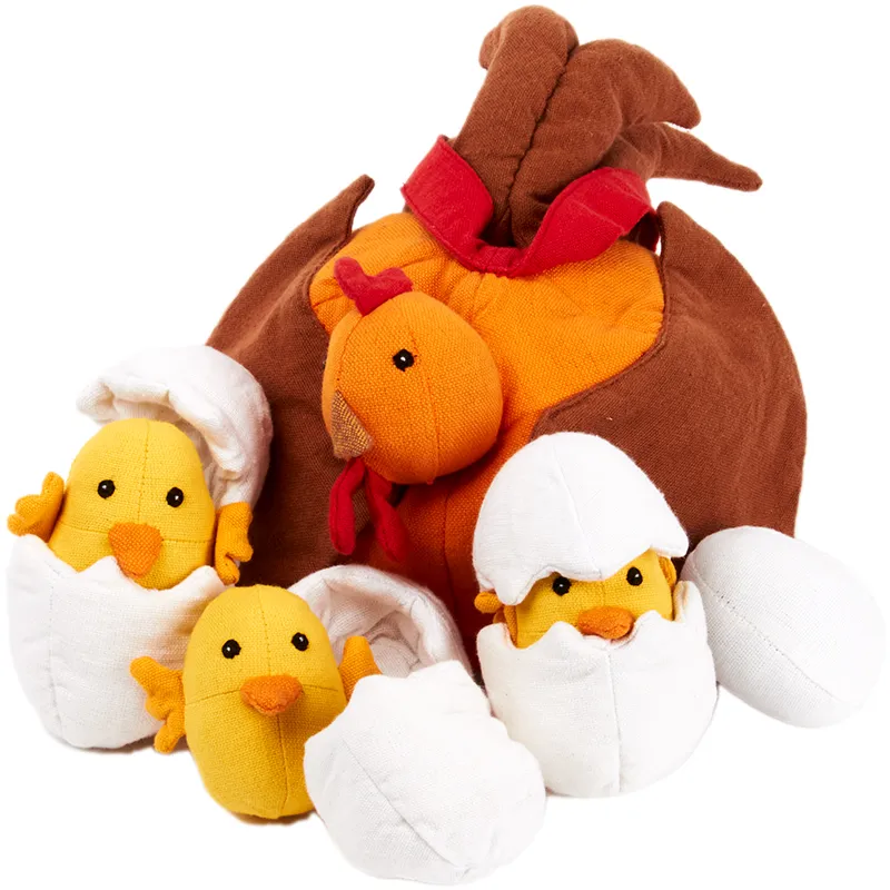 Lebenszyklus-Stoffmodell "Huhn mit Küken", 8-tlg.