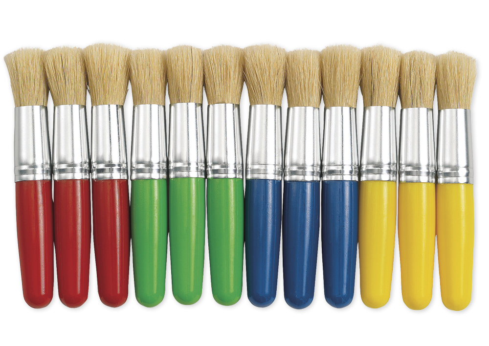 TimeTEX Naturhaar-Pinsel für Anfänger, 12 Stück