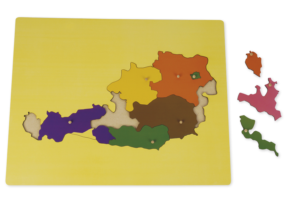 TimeTEX Puzzlekarte Österreich "Montessori Premium"