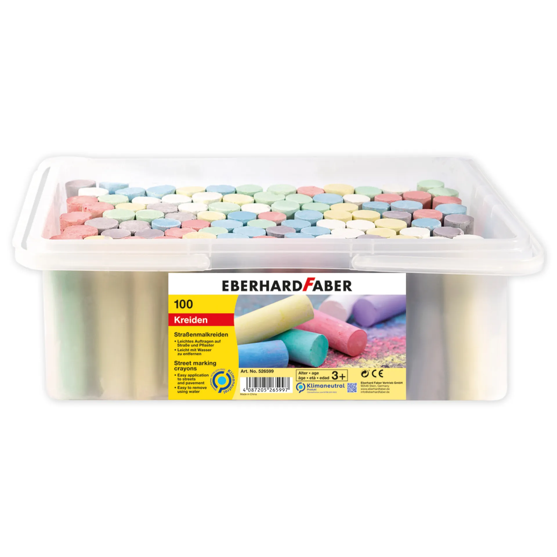 Eberhard Faber Straßen-Malkreide, 100 Stück im Eimer