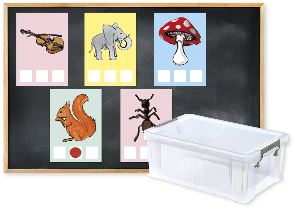 Anlaut-Karten A5, magnetisch, 138-tlg., in Box