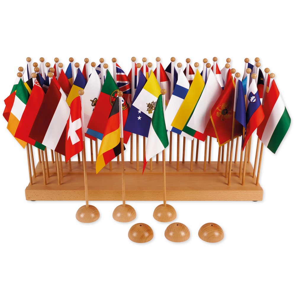 TimeTEX Flaggenständer Europa "Montessori Premium"