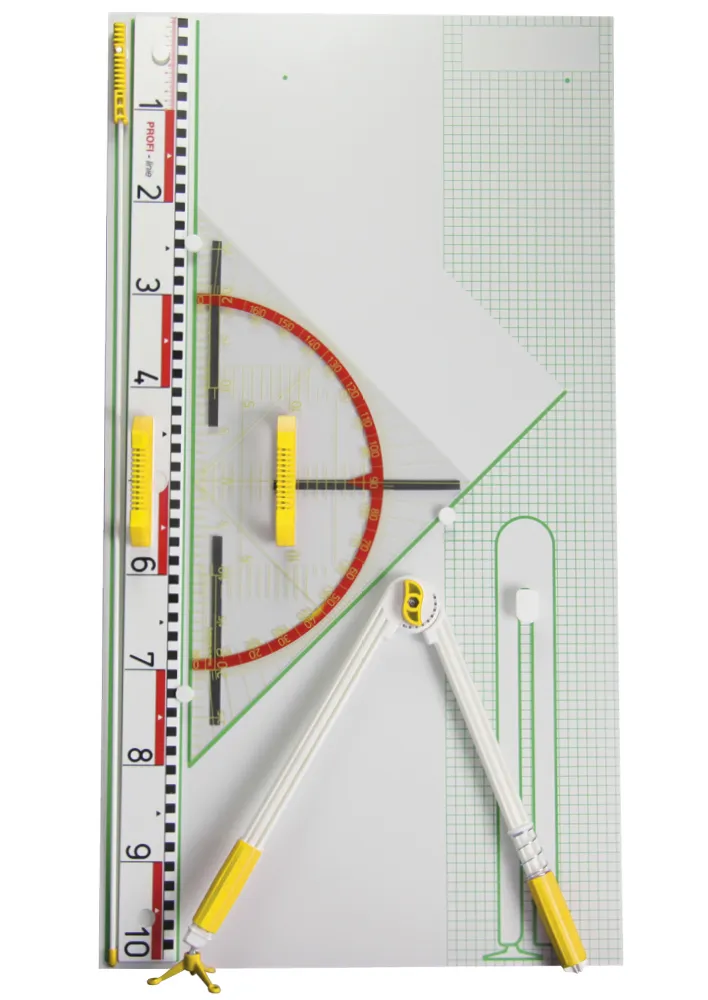 Wandtafel-Gerätesatz Profi 5-tlg., magnetisch, 60 cm Dreieck