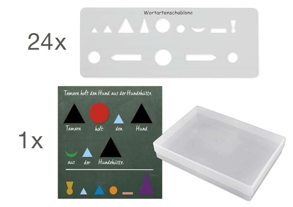 Klassensatz Wortarten, 25-tlg., in Box "Montessori Premium"