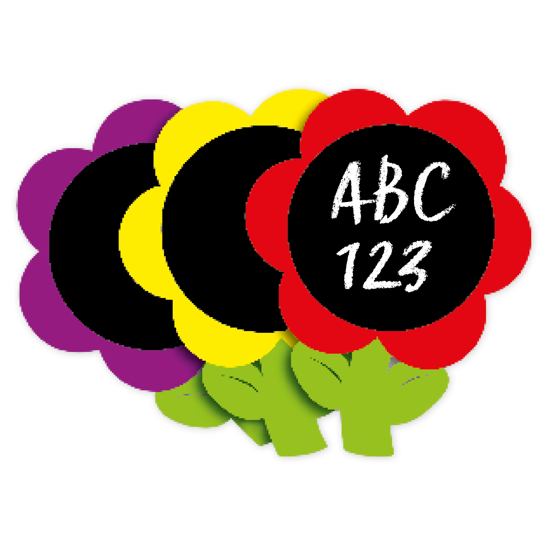 Set Blumen-Tafeln, 3 Stück, ca. 80x112 cm