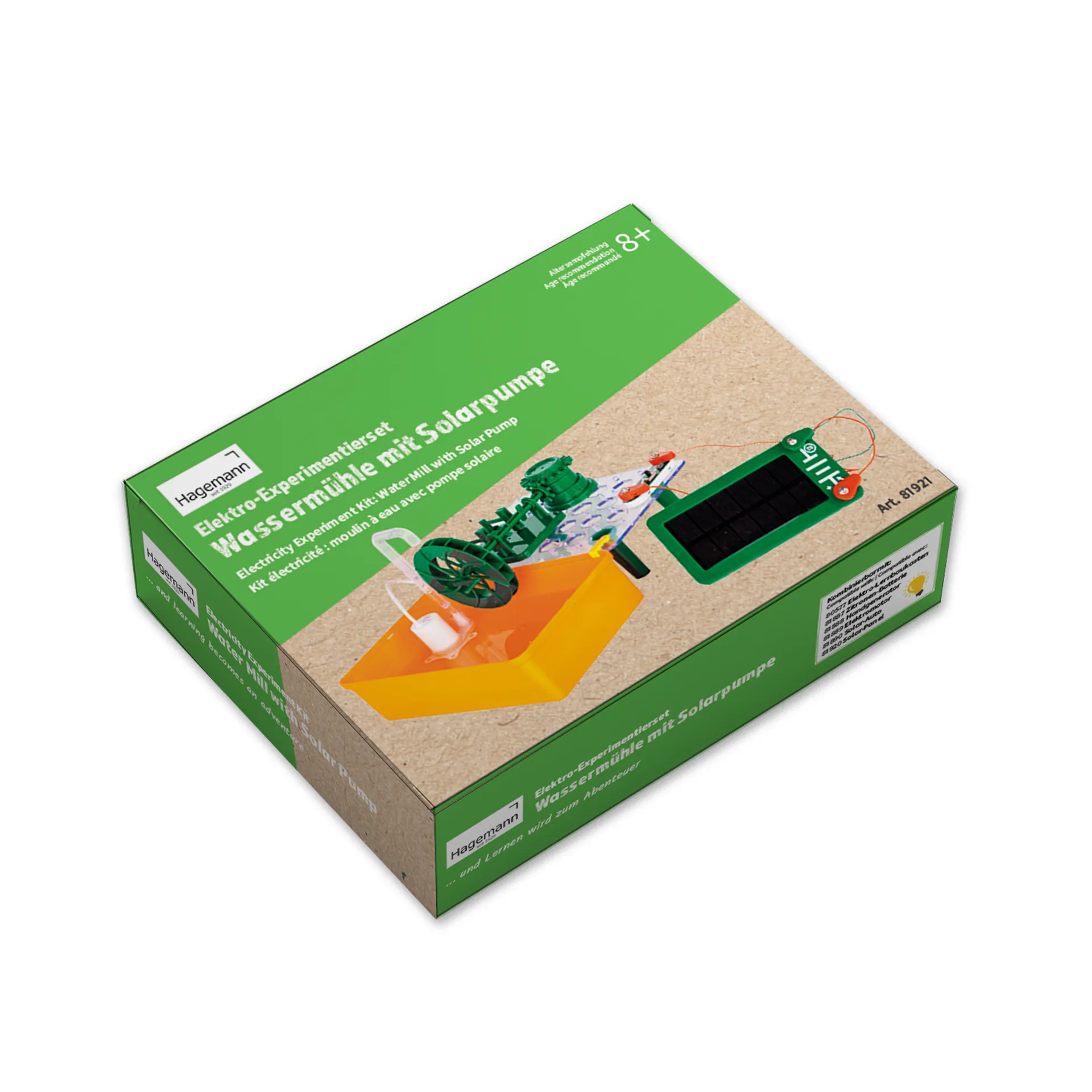 Experimentier-Set "Wassermühle mit Solarpumpe", 15-tlg.