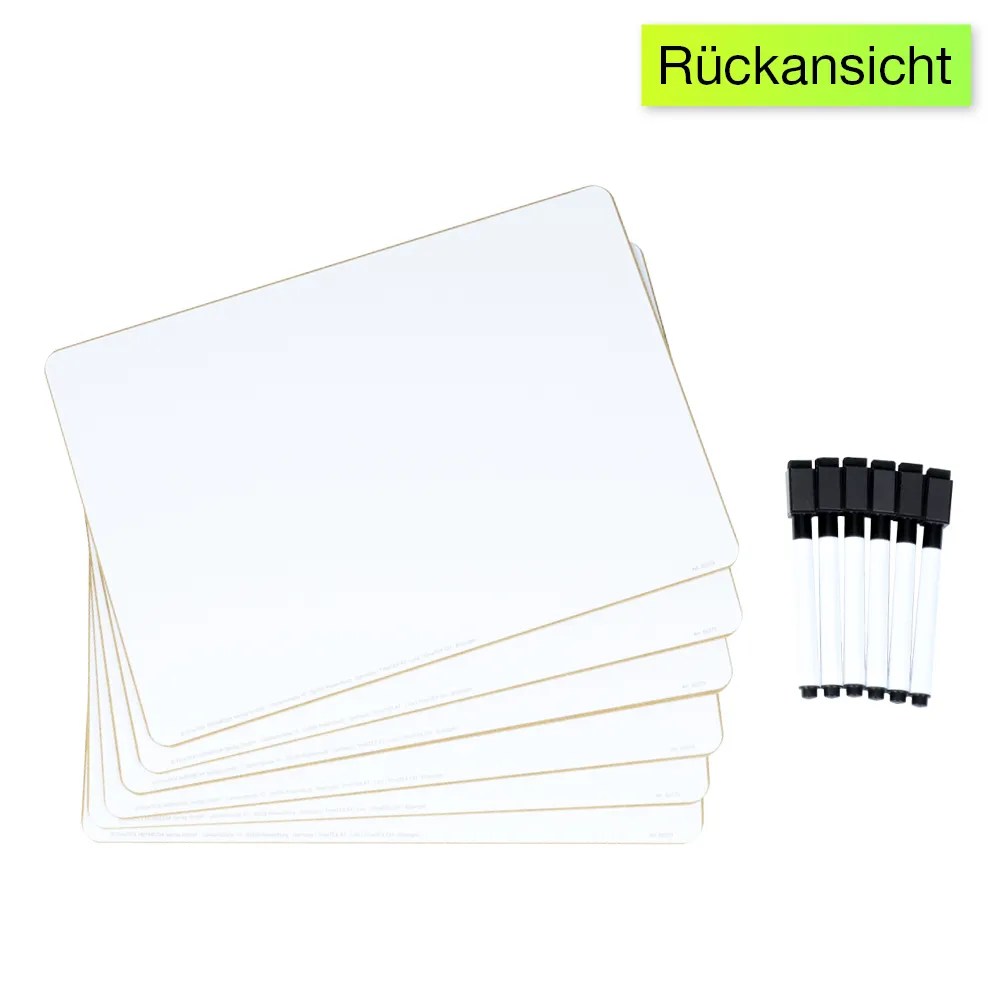 Set Prima-Colori Whiteboard mit Punktraster und Blanko A4, 6 Stück