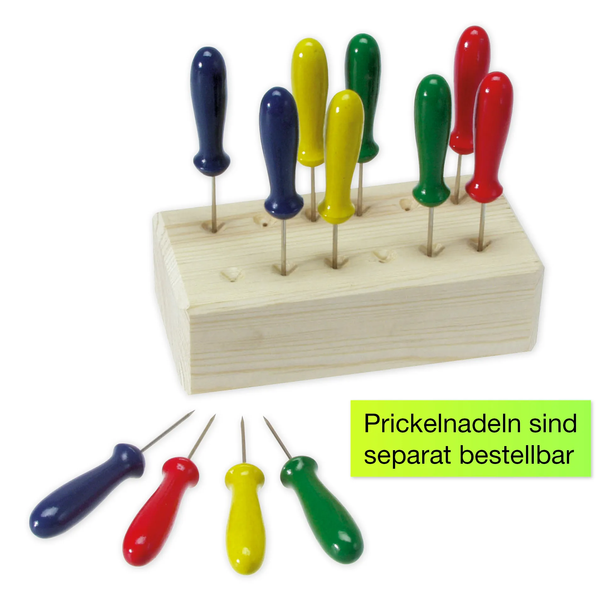 Holzblock für Prickelnadeln, 140x70x43 mm