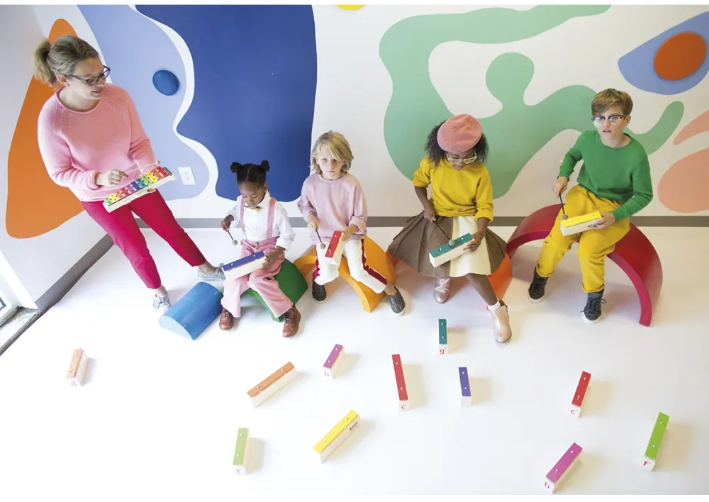 SONOR Klingende Stäbe, Tenor-Alt c1 - c3, mit Notenaufdruck und Schlägel, KS 40 L1 BW DE Satz