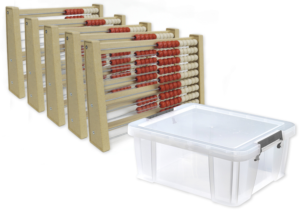 Klassuppsättning beräkningsramar för 100 nummerserie, 11 stycken, i kartong