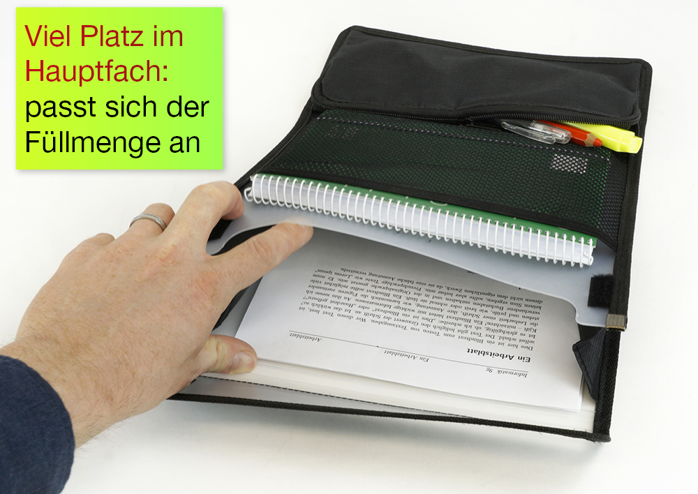 Tascheneinsatz A4 mit Netz und Stiftmäppchen