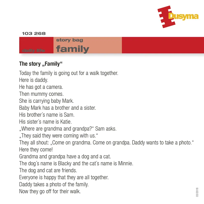 Geschichtensäckchen "Familie", 7-tlg.