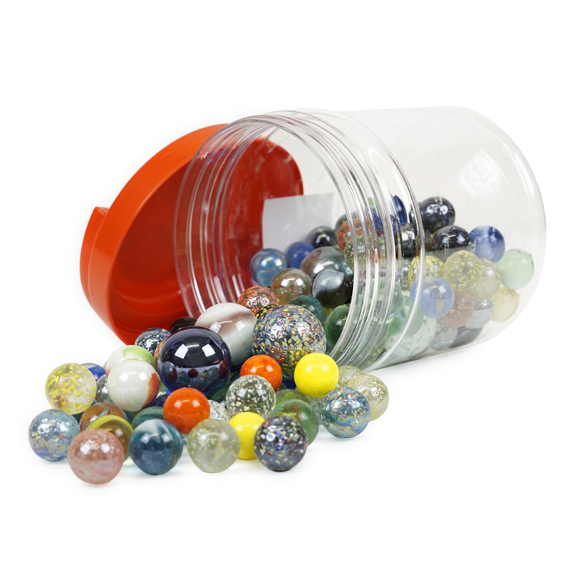 Hagemann Glas-Murmeln "Faszination" in Dose, ca. 1 kg, ca. 16-35 mm ø