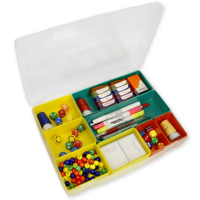 Sortimentslåda av plast med 8 fack