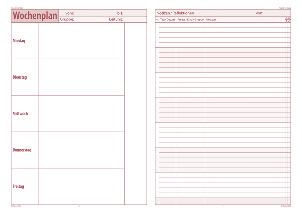 TimeTEX Gruppen-Tagebuch A4