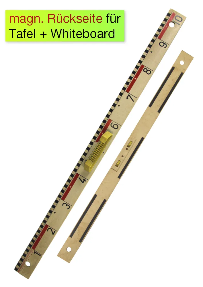 Trusă de geometrie pentru tablă școlară "Profi", 7 piese, magnetice, RE-Wood