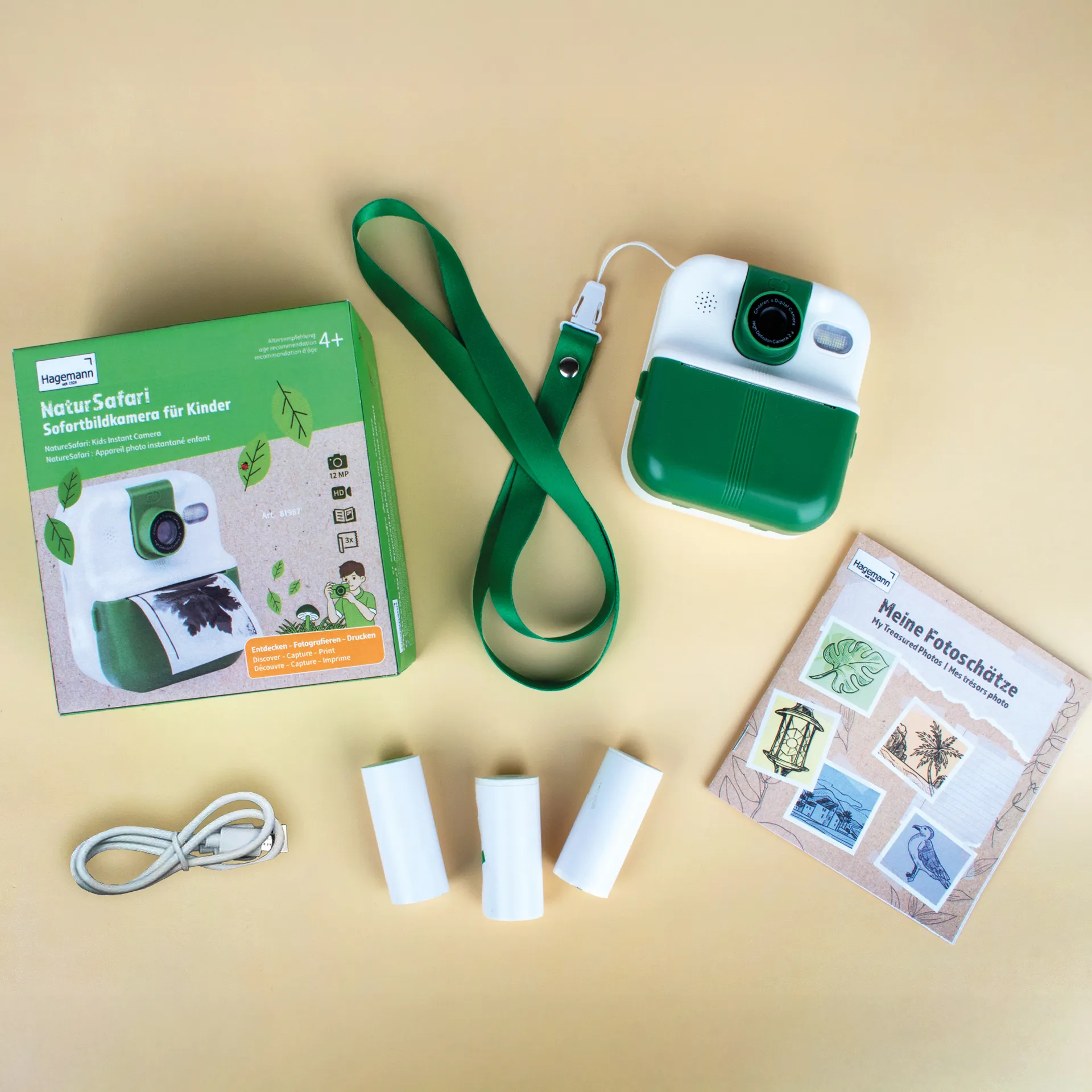 "Nature Safari" instantkamera, sæt med 8 dele