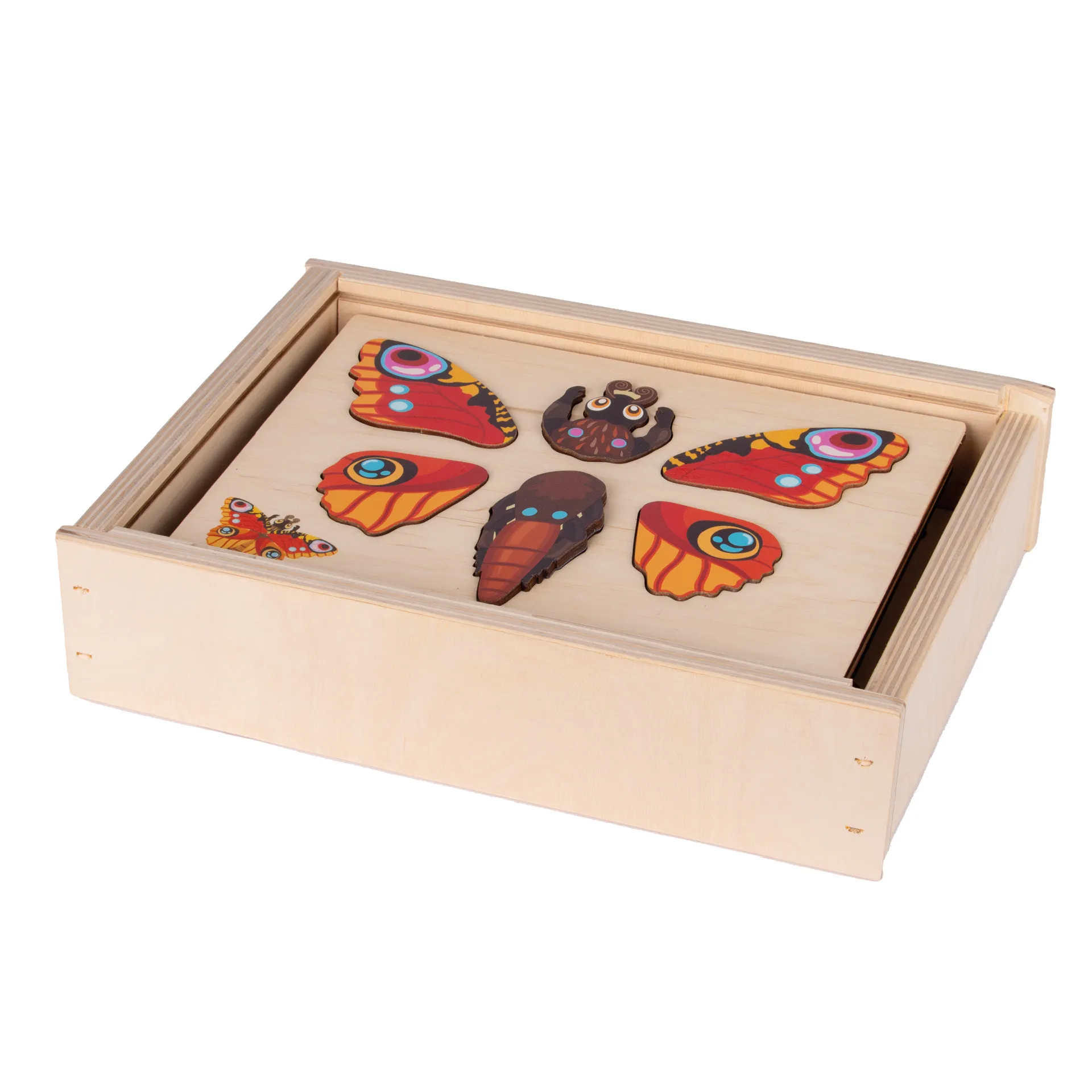 Magnet-Puzzle "Insekten" aus Holz, 45-tlg. Magnet-Puzzle "Insekten" aus Holz, 45-tlg.
