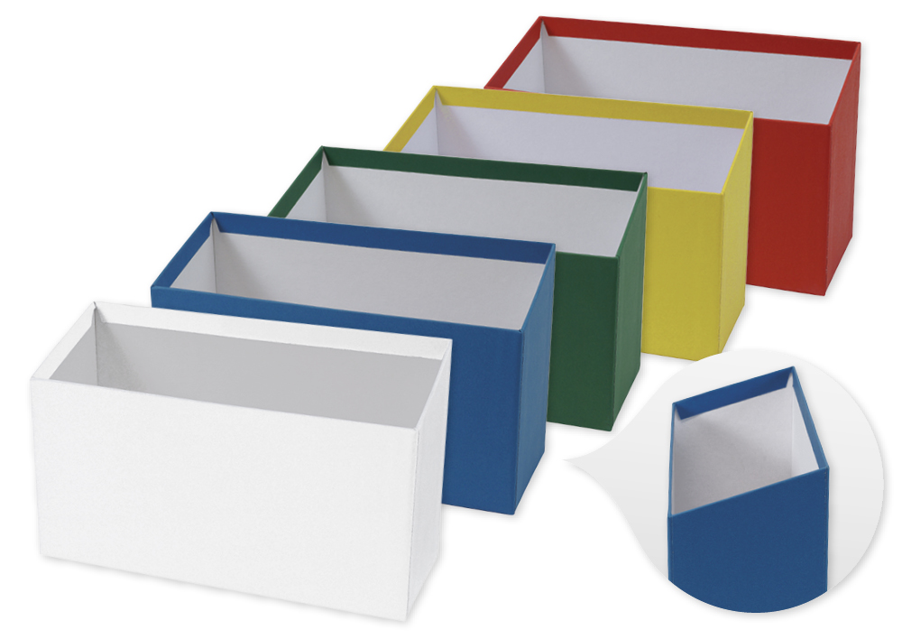 TimeTEX Karteikasten aus Pappe A6, nach vorne abfallend